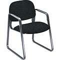 HON® Solutions - 4000 Series Sled Base Guest/Side Chair, Fabric, Black, Seat: 20W x 18 1/4D, Back: 21W x 15H