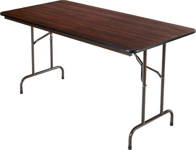 Alera™ Melamine Folding Table in Walnut Woodgrain, 60Wx30D