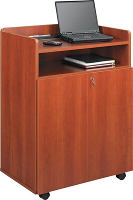 Safco Executive 2-Shelf Wood Presentation Cart, Cherry (8919CY)