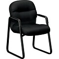 HON® 2093 Pillow-Soft™ Polyester Guest Arm Chair, Black, Seat: 20 3/4W x 21 1/2D, Back: 21 1/2W x 16 1/2H
