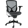 Alera™ EQ Series Ergonomic Multifunctional Chairs; Mid-Back, Black Base