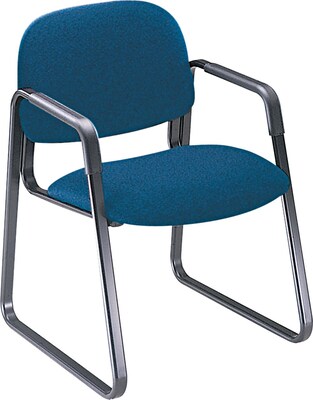 HON® Solutions - 4000 Series Sled Base Guest/Side Chair, Fabric, Blue, Seat: 20W x 18 1/4D, Back: 21W x 15H