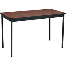 Barricks® Utility Tables, 30Hx48Wx24D, Black/Walnut