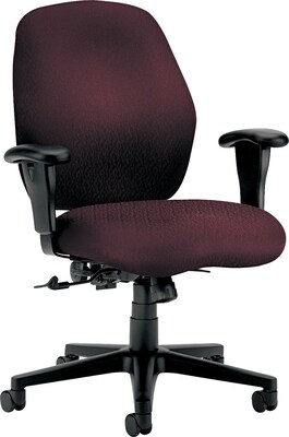 HON® 7800 Series Task Chairs, Mid-Back, Wine