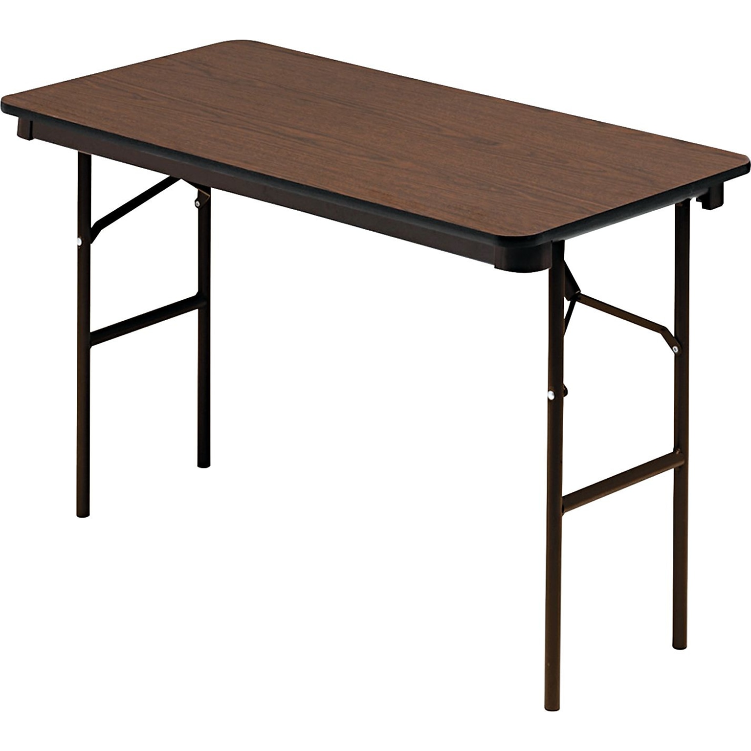 Iceberg® Economy Wood Laminate Folding Tables, 48x24, Walnut