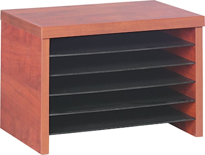 Alera Valencia Flat File Cabinet, 10.75H x 15.75W x 9.75D, Medium Cherry (VA316012MC)