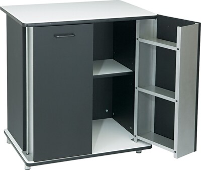 Advantus® Vertiflex Beverage Carts Melamine, Black/White