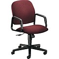 HON® Solutions Seating® High-Back Fabric Swivel Chair, Burgundy