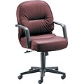 HON® 2090 Series Leather Executive Mid-Back Chair, Burgundy