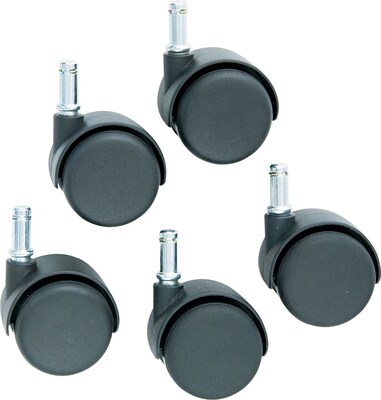 Safety Casters with Standard Neck, K Stem, Hard Wheel Tread