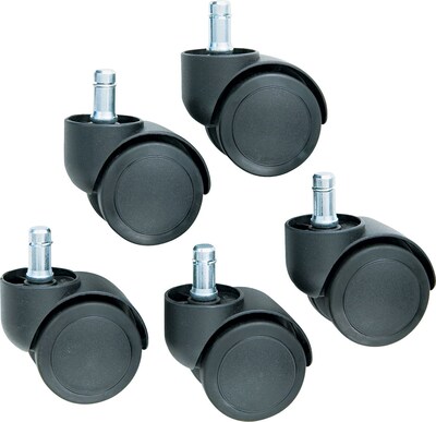 Safety Casters with Oversized Neck, B Stem, Soft Wheel Tread