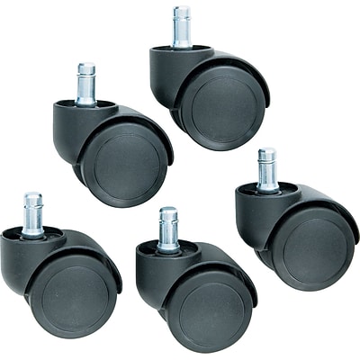 Safety Casters with Oversized Neck, B Stem, Soft Wheel Tread