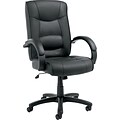 Alera™ Strada Series Executive Leather Chairs, High Back, Black