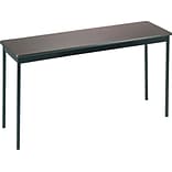 Barricks® Utility Tables, 30Hx60Wx18D, Black/Walnut