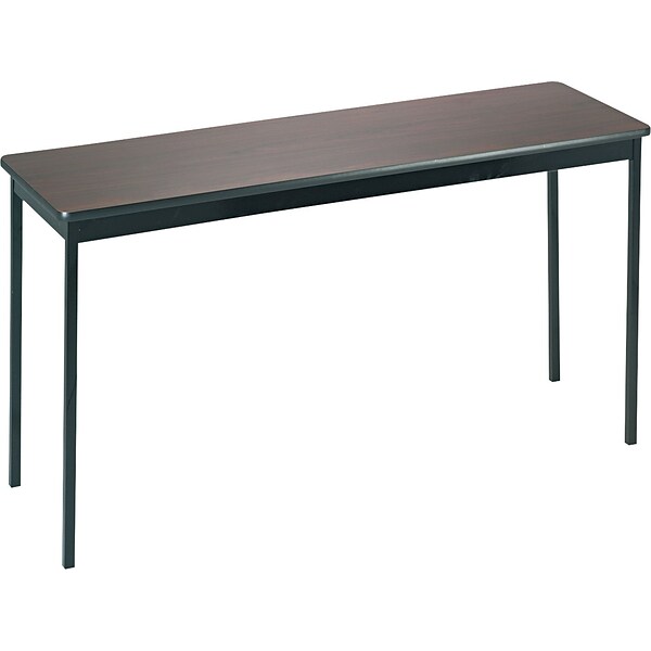 Barricks® Utility Tables, 30Hx60Wx18D, Black/Walnut