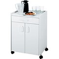 Safco 1-Shelf Wood Laminate Mobile Refreshment Cart with Drawer, Gray (8954GR)