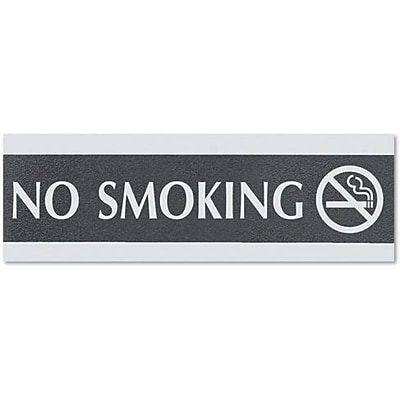 Century Series Office Sign, 3x9, No Smoking