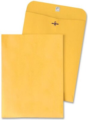 Quality Park Clasp & Moistenable Glue Catalog Envelope, 9 1/4 x 14 1/2, Brown Kraft, 100/Box (3789