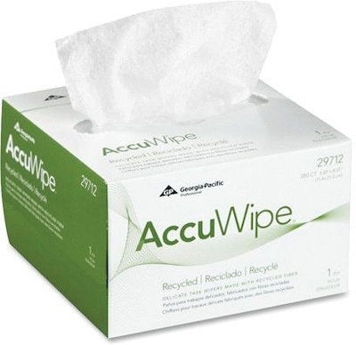 AccuWipe Eyeglass Cleaning/Wiping Cloths, Anti-Fogging, 4-7/8x8-1/4, White, 280/Box