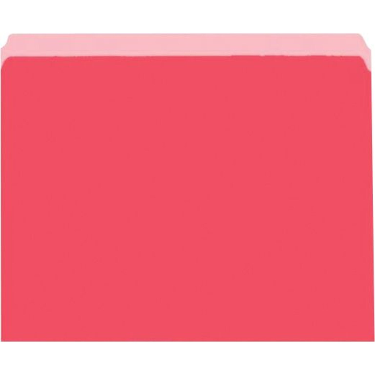 File Folders, Recycled, 2-Tone Red, Letter, Top Tab, Straight Cut, 100/Box