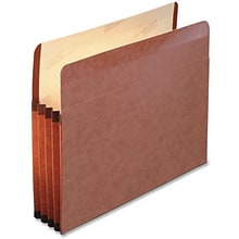 Pendaflex Heavy Duty Reinforced File Pocket, 5 1/4 Expansion, Legal Size, Redrope, 5/Box (ESS085565