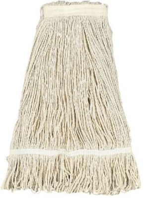 Unisan® Wet Mop Heads, Rayon, Pro Loop Web/Tailband, 24oz., White