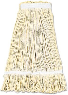 Unisan® Wet Mop Heads, Cotton, Pro Loop Web/Tailband, 24oz., White