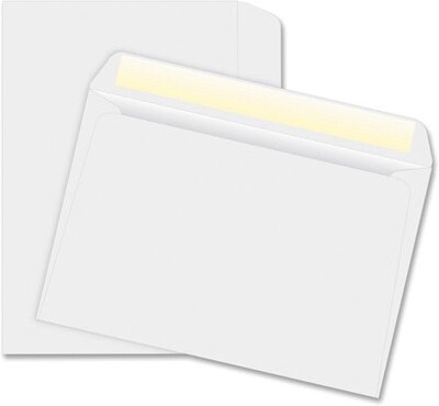 Quality Park Gummed #6 1/2 Booklet Envelope, 6 x 9, White, 500/Box (37181)