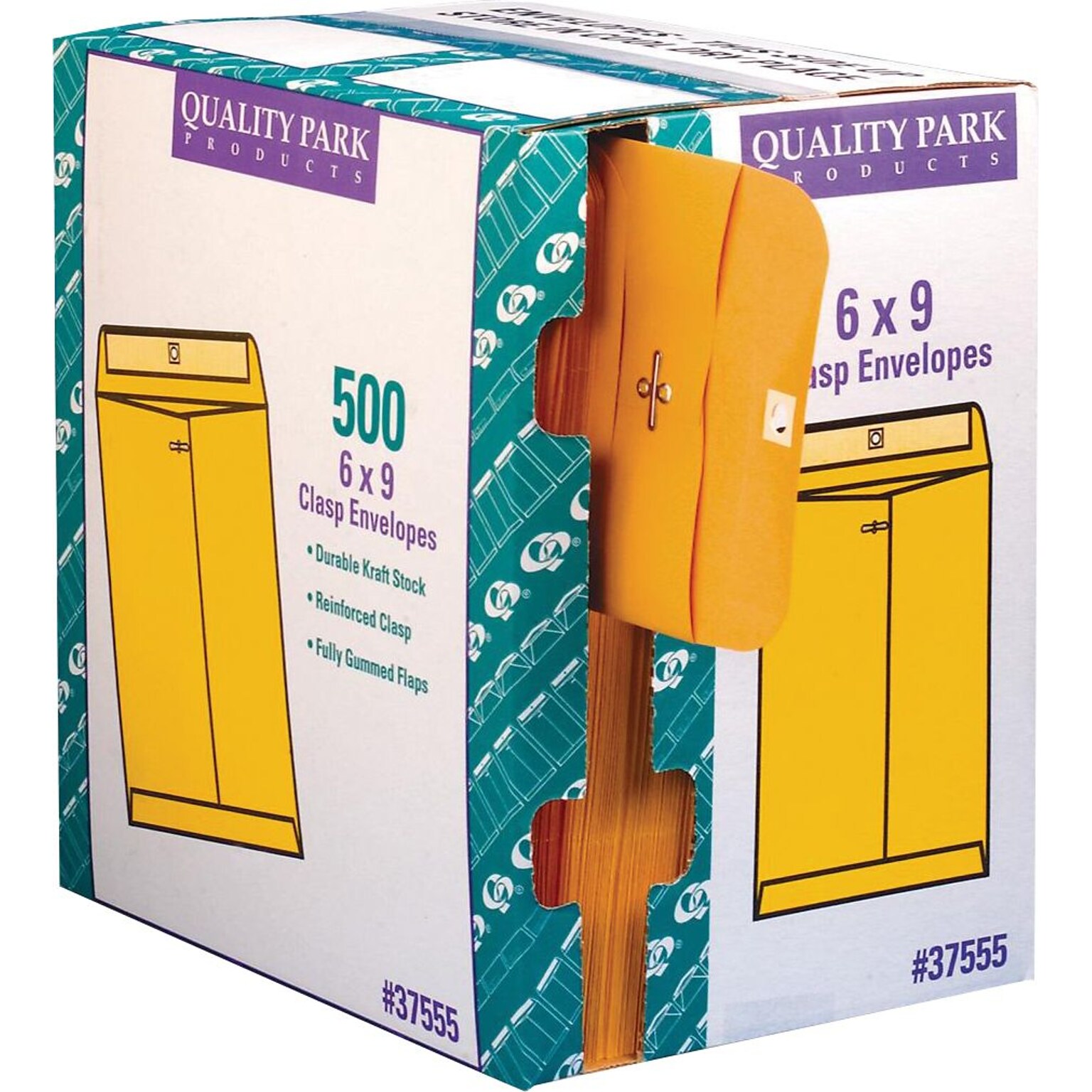 Quality Park Clasp Kraft Catalog Envelope, 6 x 9, Kraft, 500/Box (QUA37555)