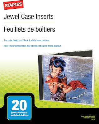 Jewel Case Insert, 20/Pack