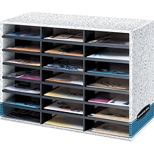 Bankers Box 21 Compartment Literature Organizer, Dove Grey,  Letter Size (04210)