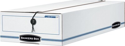 Bankers Box Liberty Check and Form Boxes, Check Size, White/Blue (4662401)