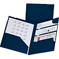 Esselte® Divide It Up™ 2-Pocket Portfolio Folder, Navy (99801)
