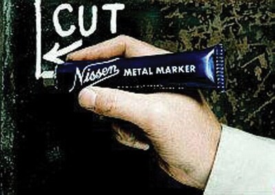 Nissen Metal Markers, White, Tip Size 1/8 in