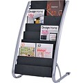 Alba Magazine Holder, 9.4 x 12.6, Gray and Black Steel (DDEXPO8)