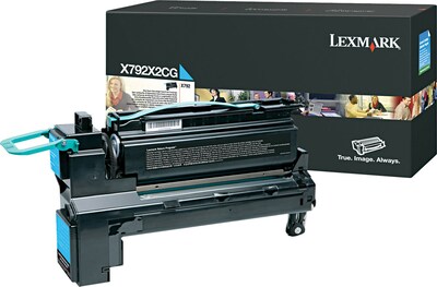 Lexmark Cyan Toner Cartridge, X792X2CG, Extra High Yield