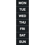MasterVision Calendar Magnetic Tape, Black/White, Days Of The Week, 7/Pk (FM1007)