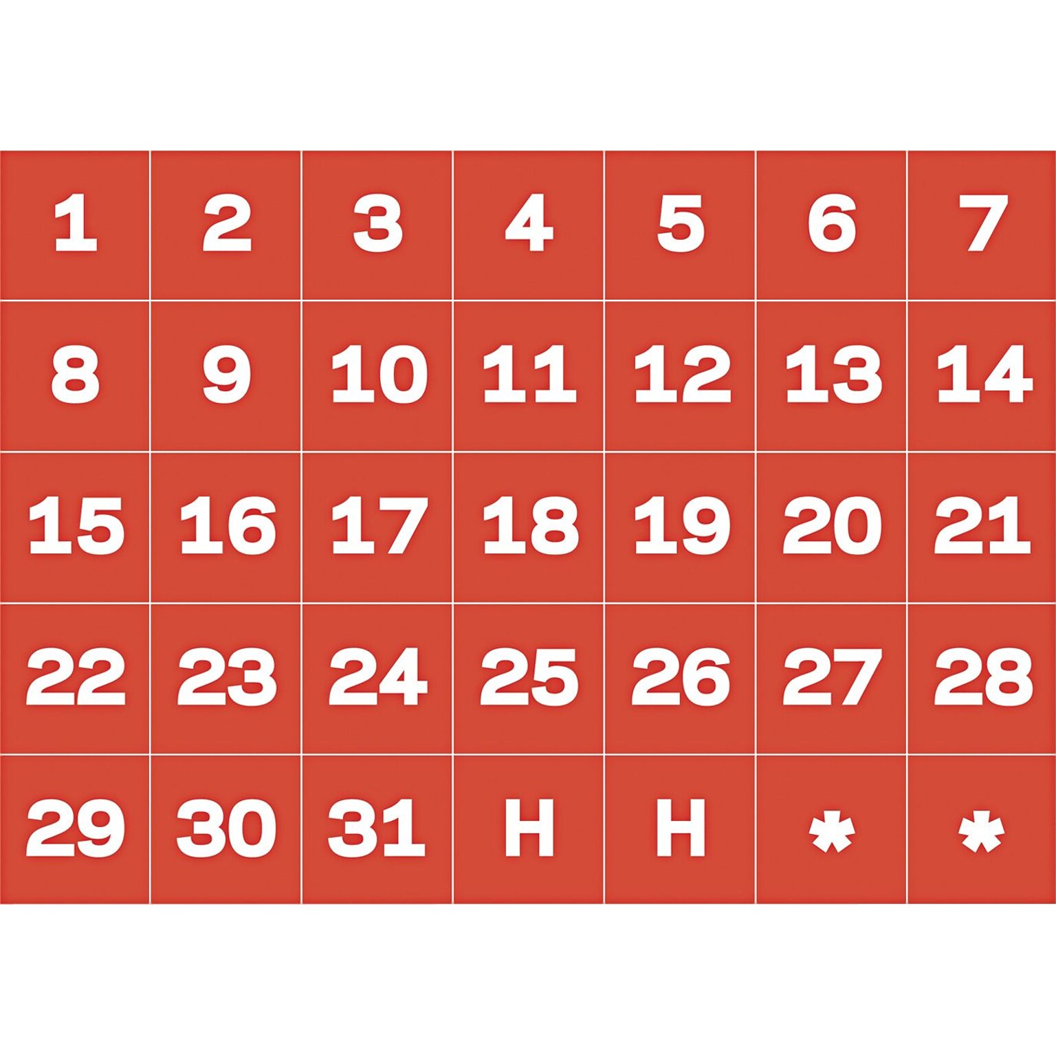 MasterVision® Calendar Magnetic Tape, Red/White, Calendar Dates, Each