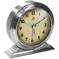 Infinity Instruments Alarm Clock, Silver Metal Boutique,5.5H x 5.5W x 2D