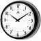 Infinity Instruments Home Essential Retro Wall Clock, Black Steel, 9.5 (10940-BLACK)