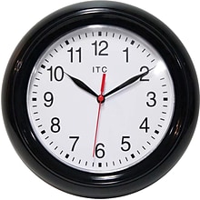Infinity Instruments Focus Business Wall Clock,Black Resin Case, Round, 8.5 Diameter