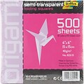 Global Art Folia Origami Paper, 6 x 6 Transparent, 500/Pkg, Assorted