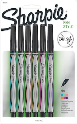 Sanford Sharpie Pen Stylo Fine Set, 6/Pkg