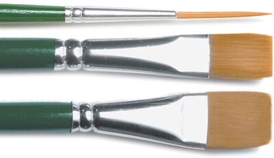 Plaid:Craft One Stroke Brush Set,-#2 Script, #12 Flat, 3/4 Flat