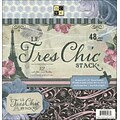 Diecuts With A View Le Tres Chic Paper Stack 12X12-48 Sheets