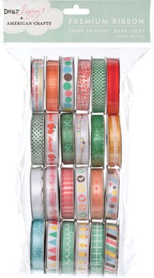 American Crafts® Value Pack Premium Ribbon, 24 Spools, Dear Lizzy
