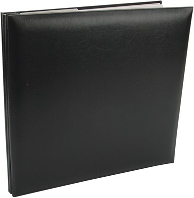 Pioneer Leatherette Postbound Album, 12 x 12, Black