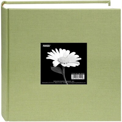 Pioneer Cloth Photo Album With Frame, 9 x 9, Sage Green