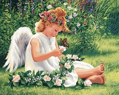 Dimensions Paint By Number Kit, 20 x 16, Darling Angel