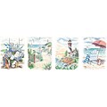 Dimensions Pencil By Number Kit, 9 x 12, Set of 4: Beach Scenes